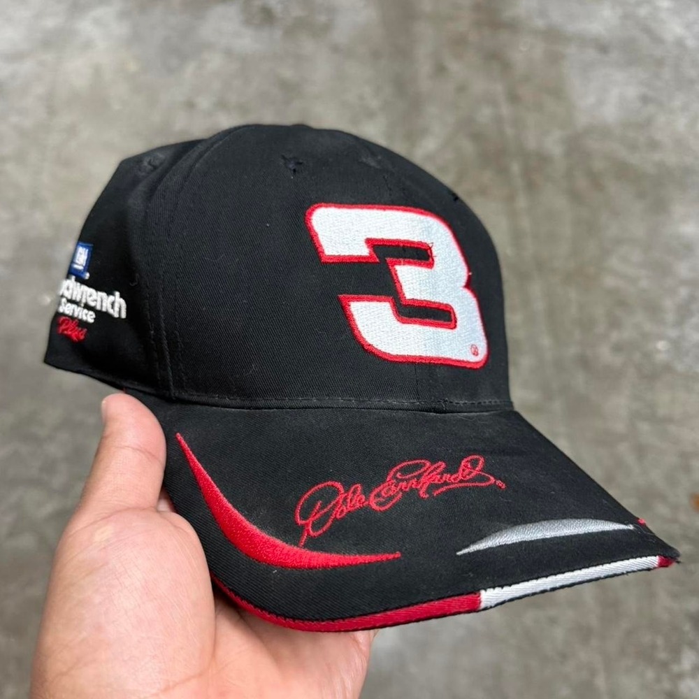 Vintage Y2K Competitors View Black & Red Dale Earnhardt #3 Embroidered SnapBack